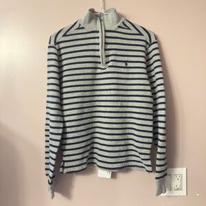 Polo Ralph Lauren Stripe Sweater Gray Kids Size 14-16